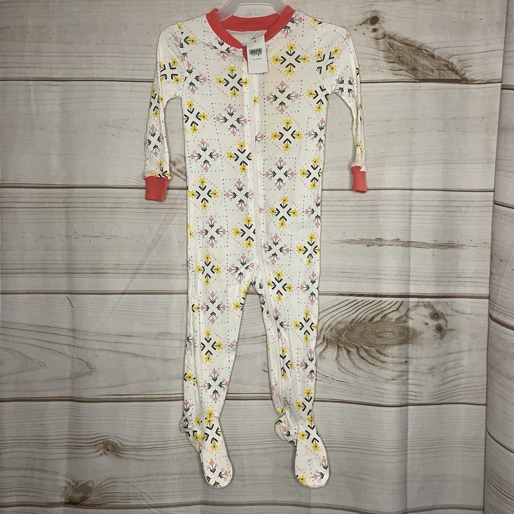Dip White Floral Pajamas 12-18 Months‎ Girls